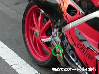 マニュアルバイクの後輪ブレーキペダル